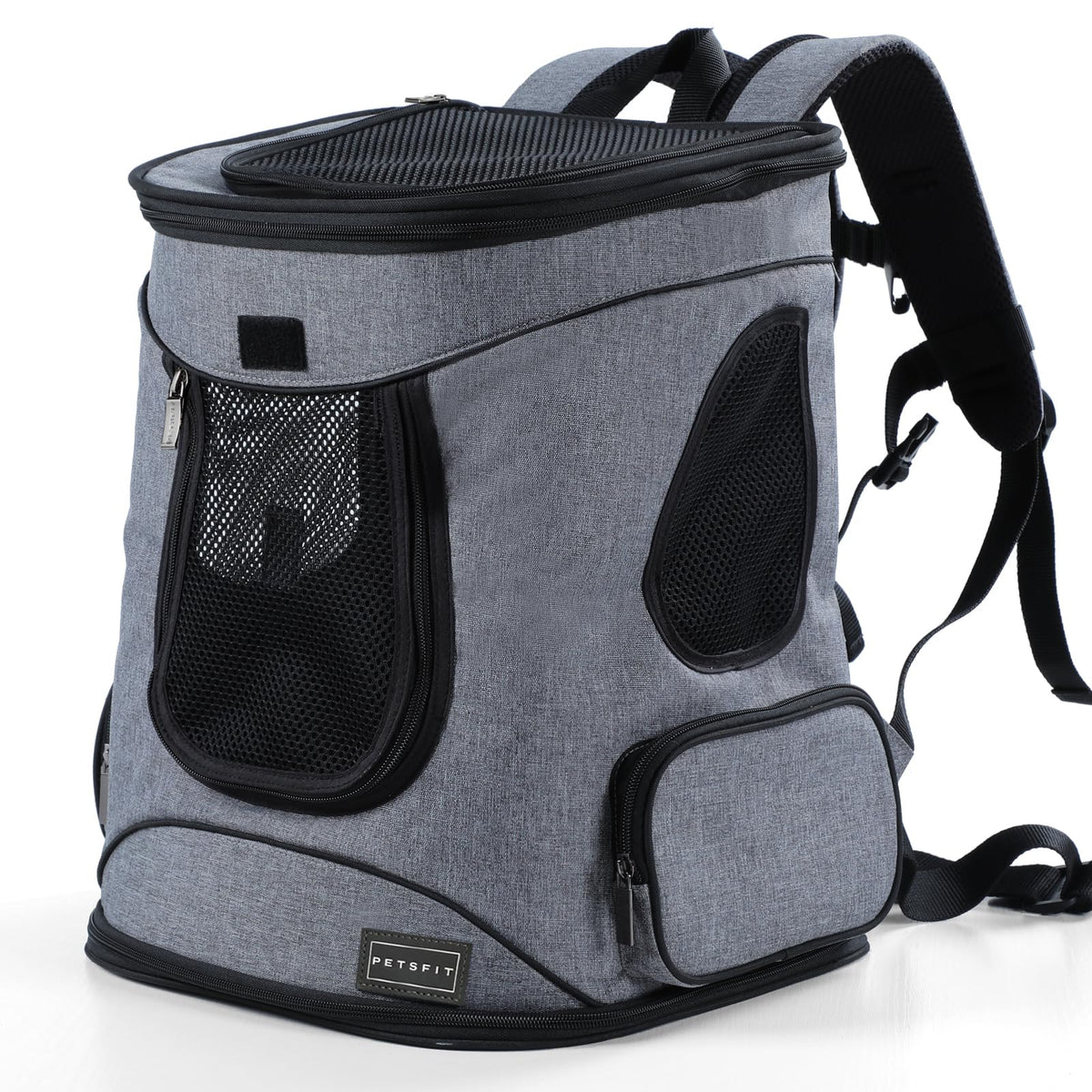 Petsfit Pet Backpack Carrier Easy-Fit Dog Travel Backpack Carrier for Hiking Walking Cycling Suitable for Small Medium Dogs Cats and Rabbits up to 22 Pounds, Green