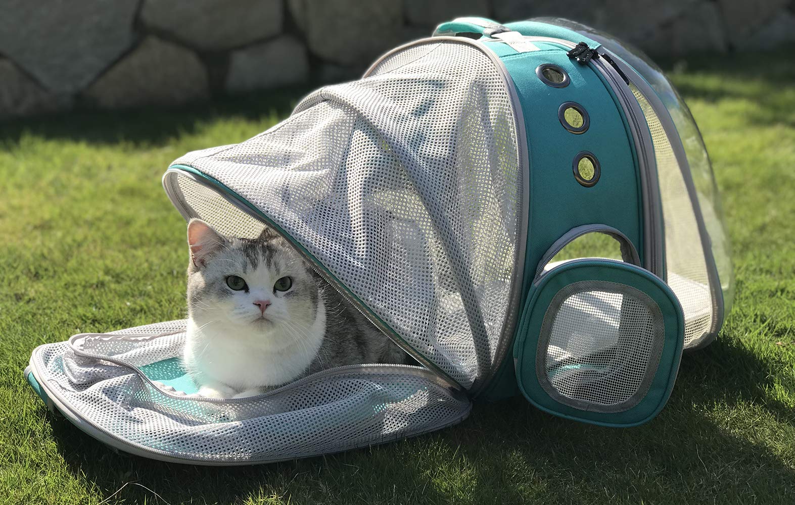 Dual Expandable Cat Backpack Carrier, Fit up to 20 lbs, Expandable Pet Carrier Backpack for Large Fat Cat and Small Puppy