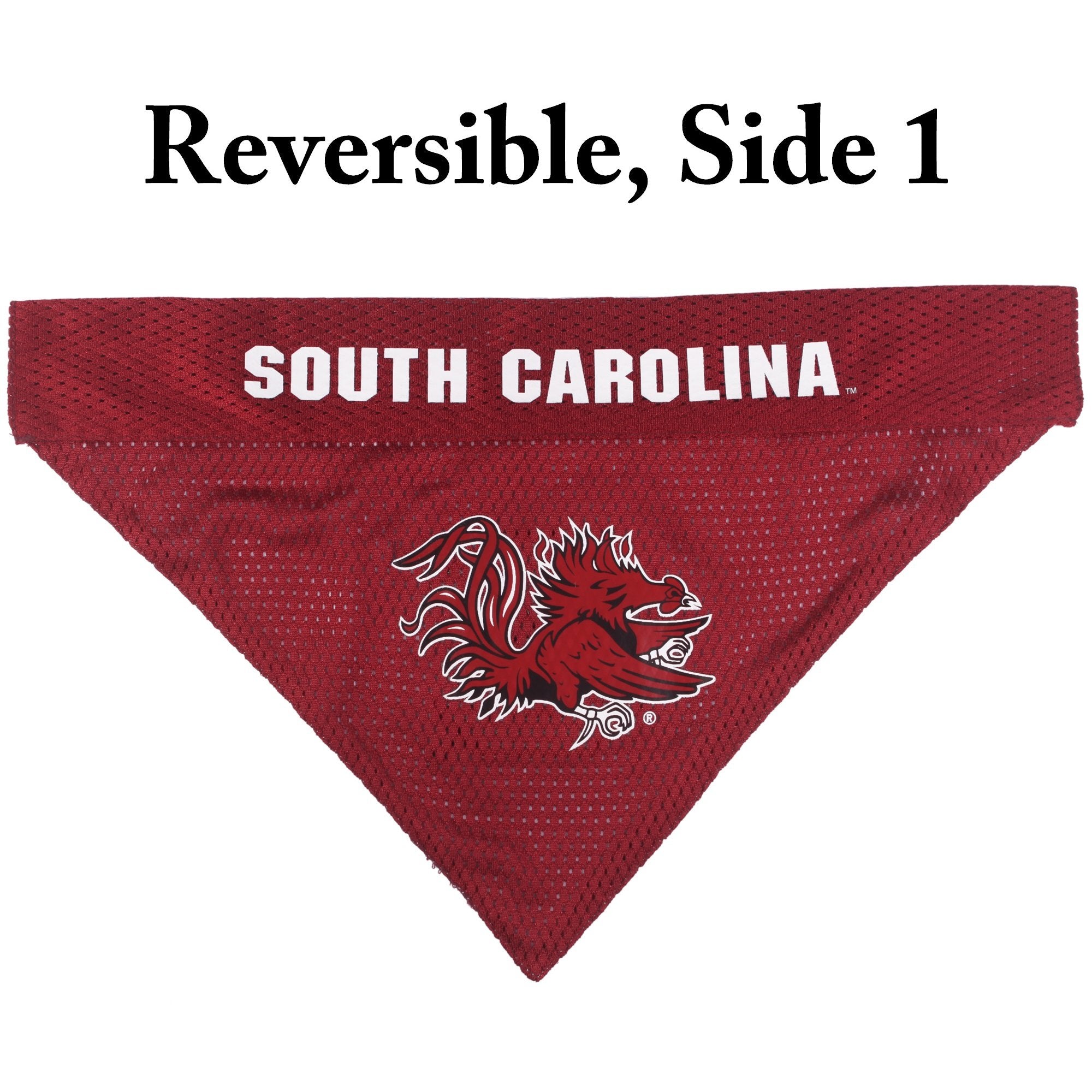 Pets First Collegiate Pet Accessories, Reversible Bandana, South Carolina Gamecocks, Large/X-Large