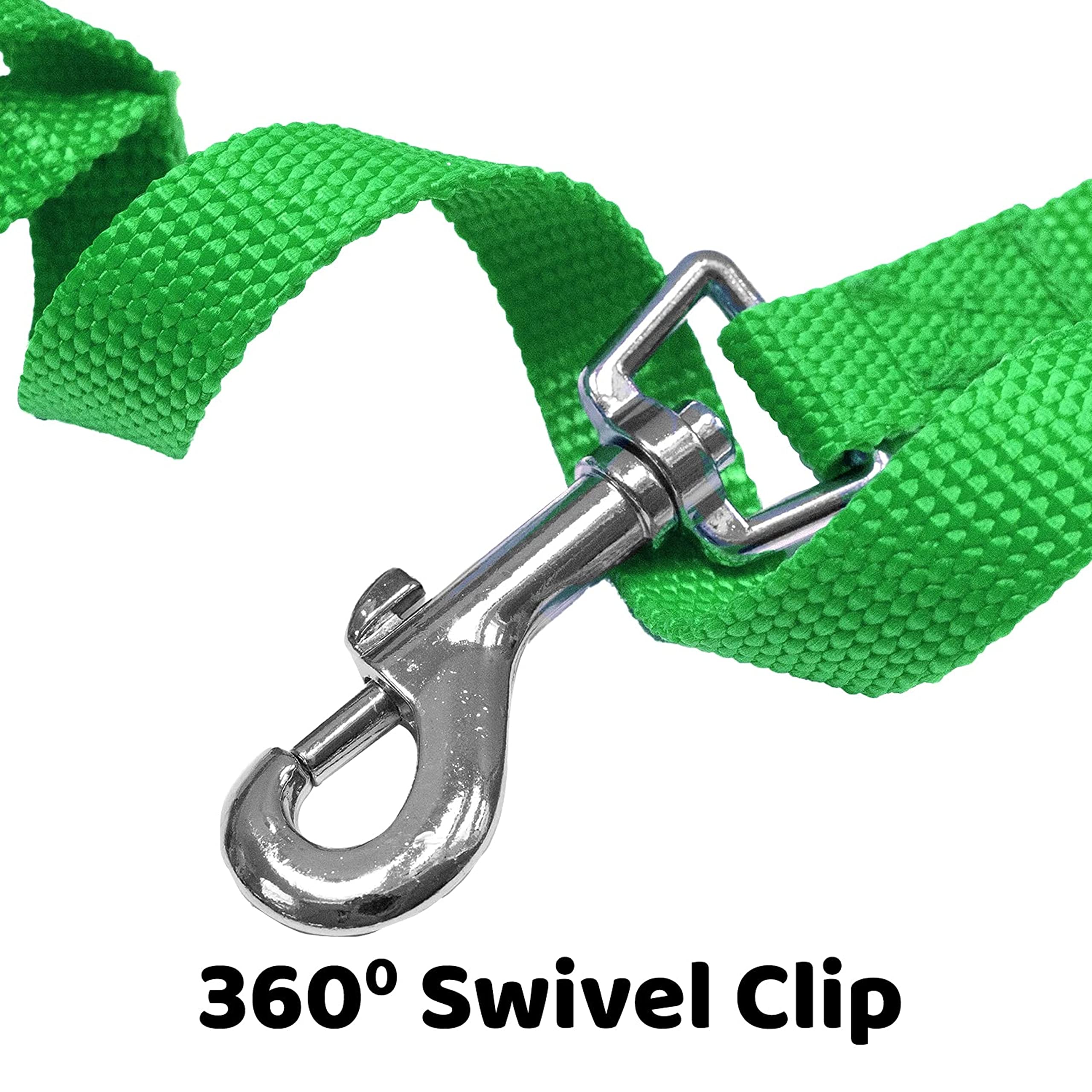Long Dog Puppy Obedience Recall Training Agility Lead, Leash - GREEN, 15' Foot - by, Downtown Pet Supply