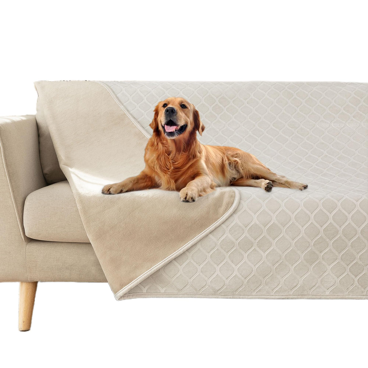 Waterproof Dog Blanket, Soft Reversible Throw for Couch & Bed Protection