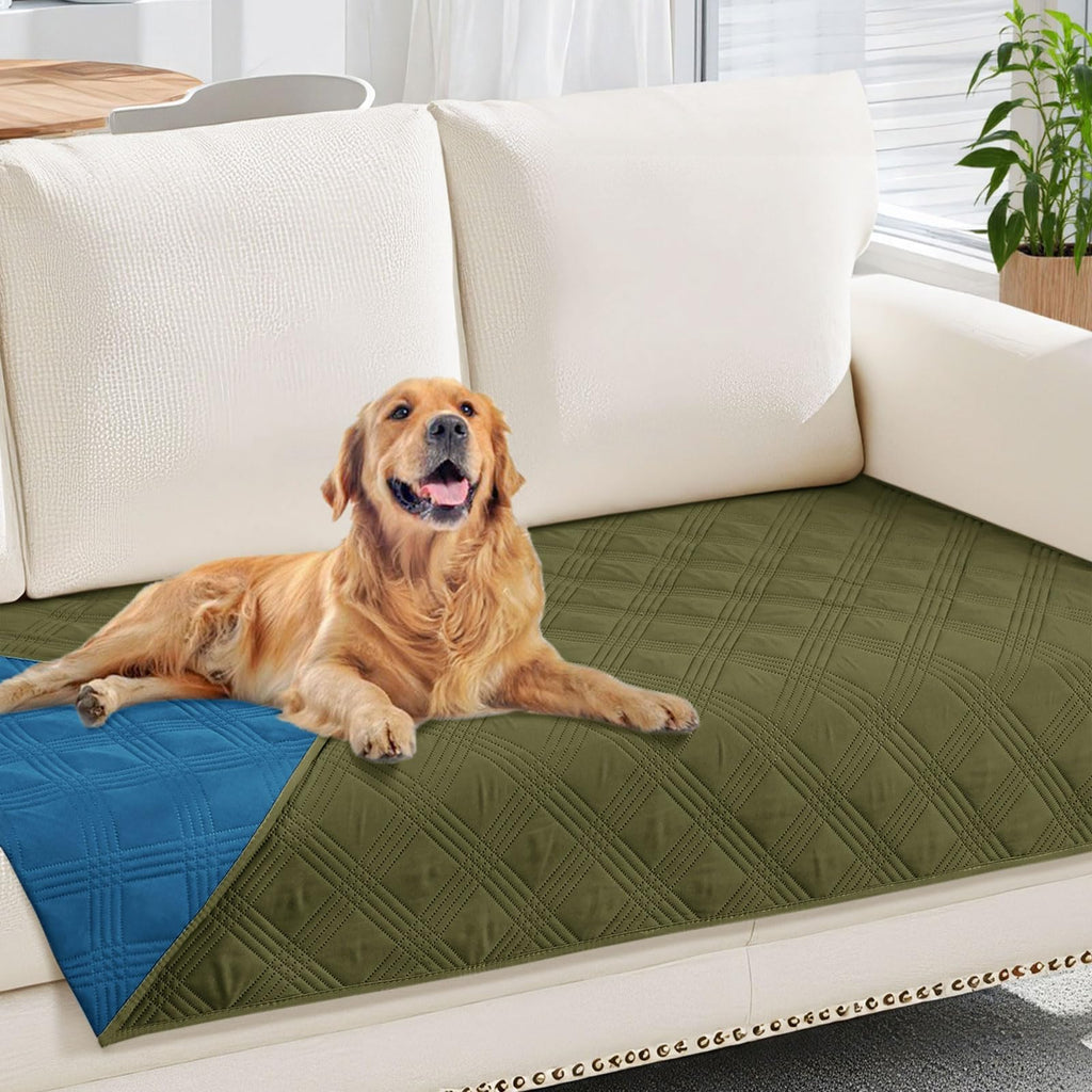 hyha Waterproof Reversible Dog Blanket, Soft Couch Cover for Dogs Washable