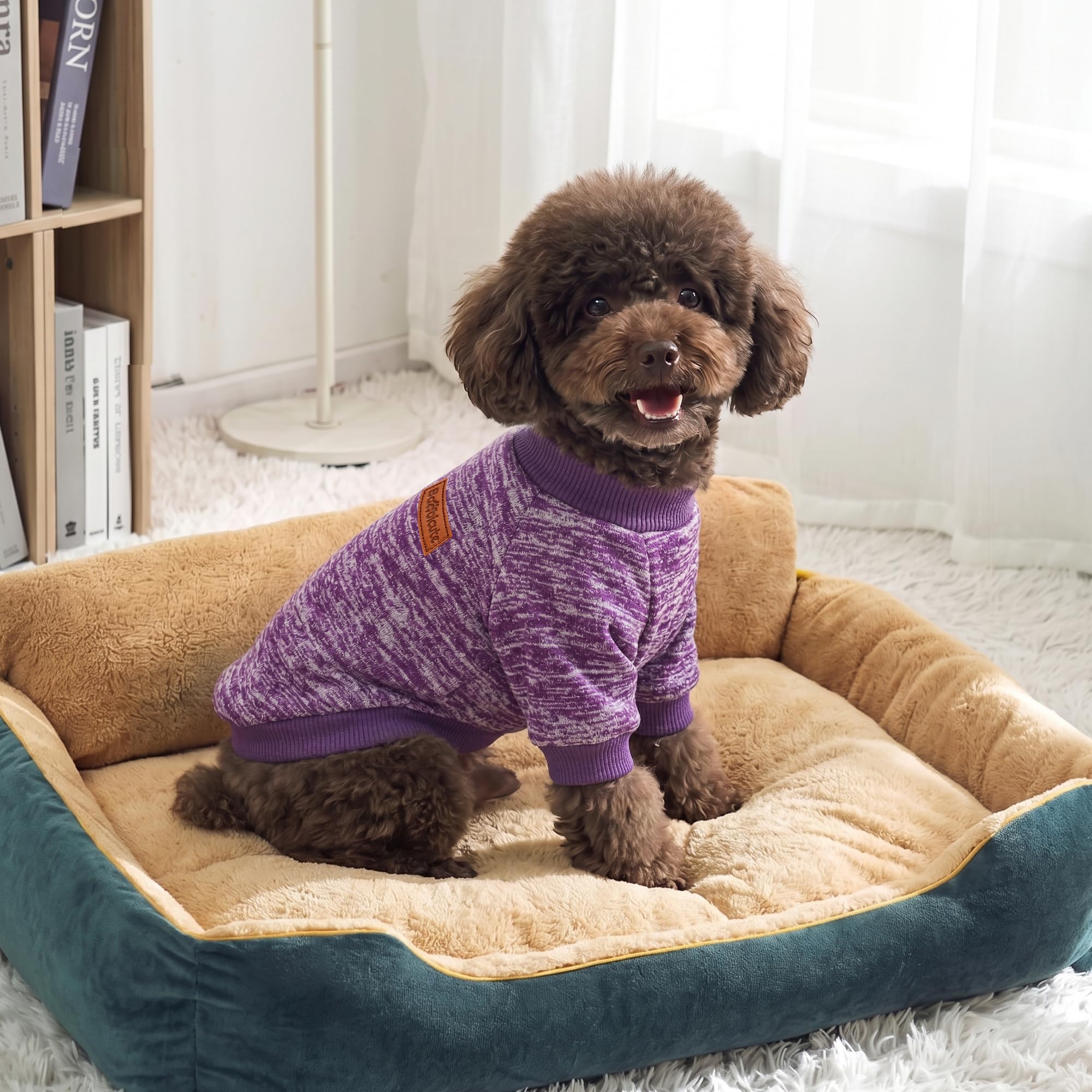 3 Pack Dog Sweaters for Small Dogs Girl Boy Winter Fleece Clothes Warm Soft Dog Sweatshirt Outfit for Dogs Cats Pet Apparel