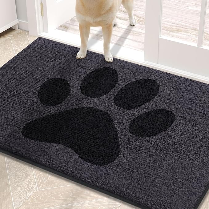 Buganda Dog Door Mat for Muddy Paws 47x24, Absorbent Doormat for Inside — 30.0"l X 20.0"w X 0.6"th
