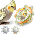 Jevnd 2Pcs Innovative Bird Toy with Mirror, Spinner Toy with Rustling Beads
