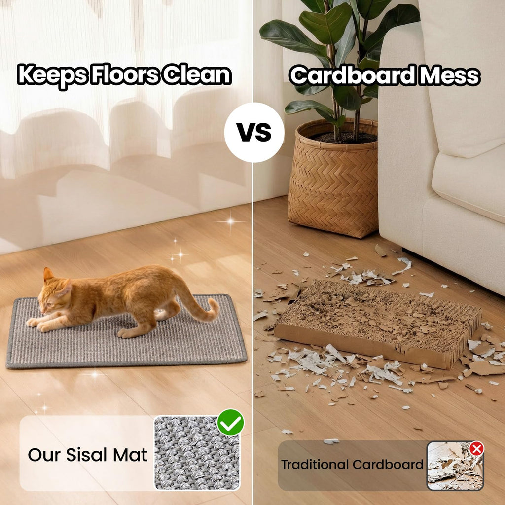 Conlun 2-Pack Cat Scratching Pads, 23.6x31.5in Sisal Wall & Couch Protector