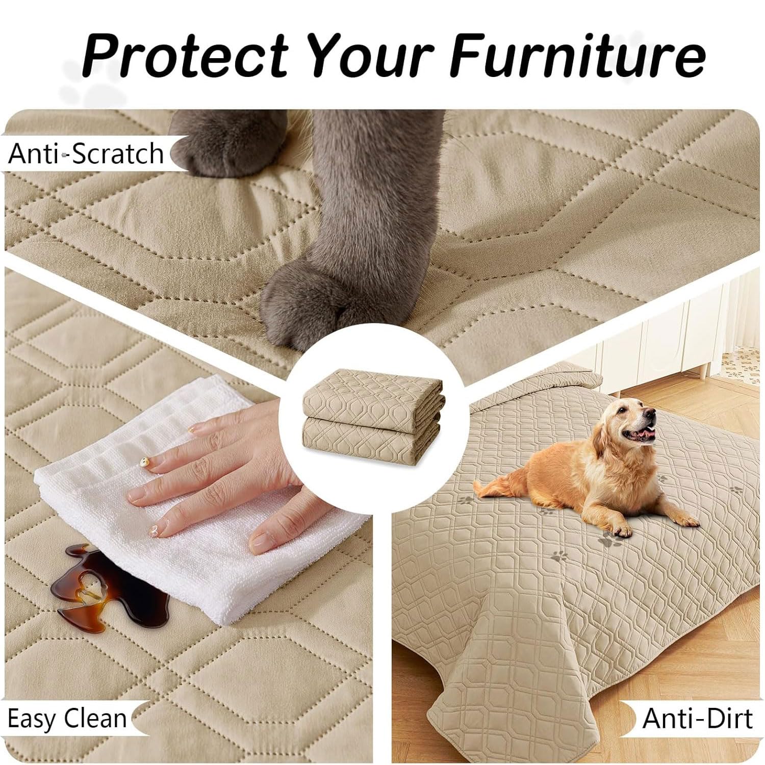 hyha Waterproof Dog Bed Blanket - Soft Pet Blanket & Sofa Cover for Dogs
