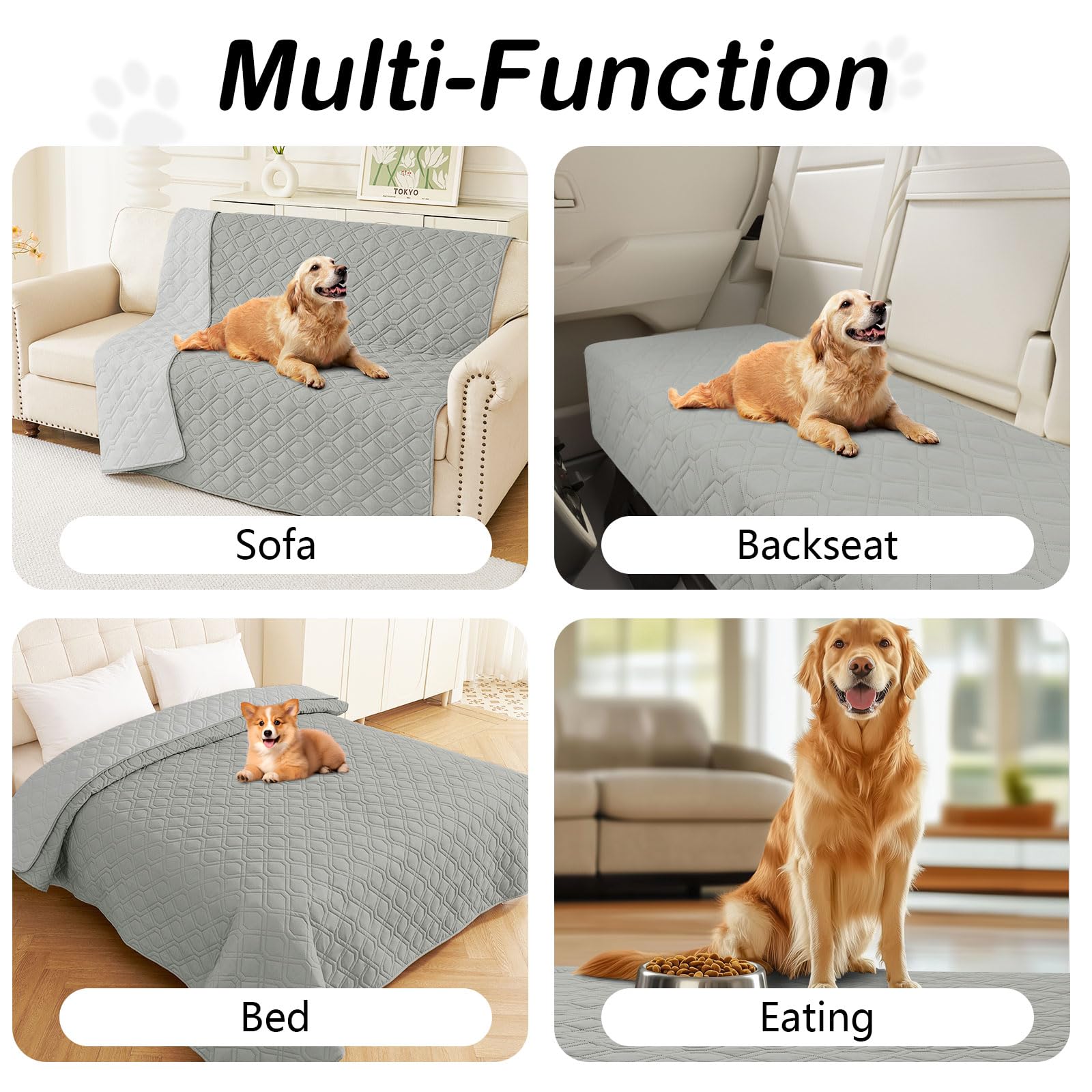 hyha Waterproof Dog Bed Blanket - Soft Pet Blanket & Sofa Cover for Dogs