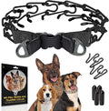 PetJett Prong Collar for Dogs - Choke Collar for Dogs, Pinch Collar for Dog Adjustable No Pull Dog Collar - Training Collar for Small Medium Large Dog Safety Durable Stainless Steel Metal Choker Chain