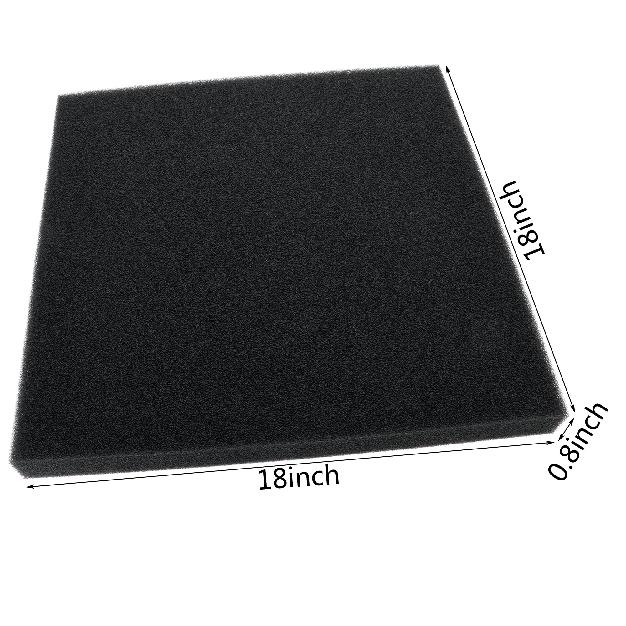 CKDFK Aquarium Filter Bio Sponge Pad, Foam Sponges Filter Media, Cut fit it Filter Accessories for Fish Tanks and Ponds (18"x18"x1.6" (50PPI) 1 Pack)