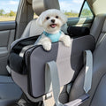 PETSFIT Multipurpose Center Console Dog Car Seat, Airline Approved Dog Car Carrier with Safety Tether and Pockets, Portable Cat Car Seat, Dog Car Seats for Small Dogs, Cats Up to 9 LBS (Deep Grey)