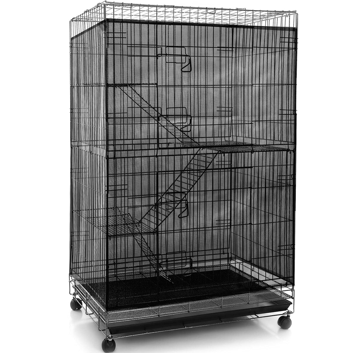 Shappy Bird Cage Seed Catcher Net, 118 x 15 Inch/ 300 x 37 cm, Light Pink