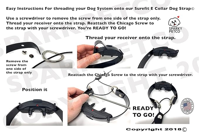 Sparky Pet Co - ECollar Replacement Strap - Bungee Dog Collar - Waterproof - Adjustable - Secure Nexus Wheel Lock - for Electronic Training & Invisible Fence Systems - 3/4" (Purple)