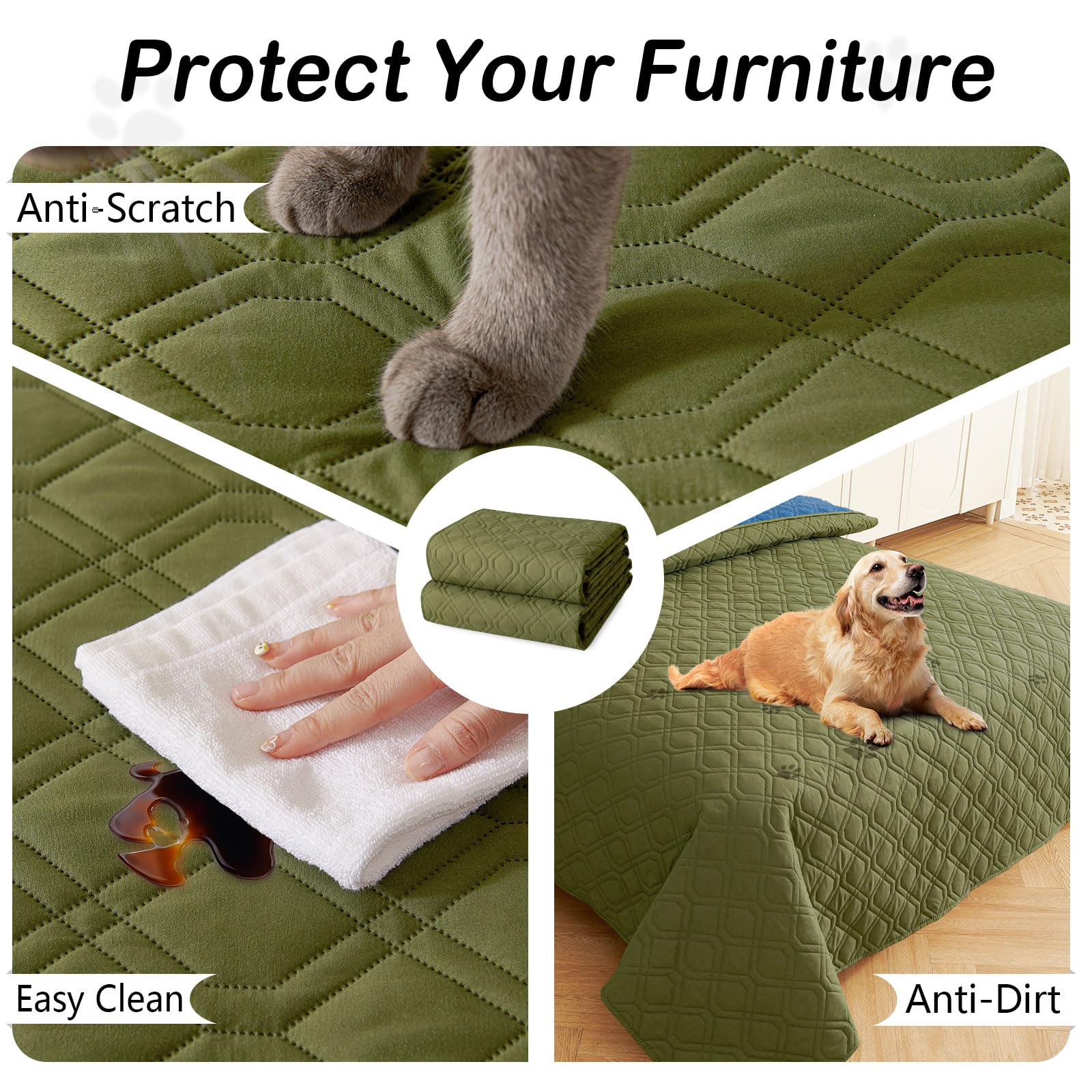 hyha Waterproof Dog Bed Blanket - Soft Pet Blanket & Sofa Cover for Dogs