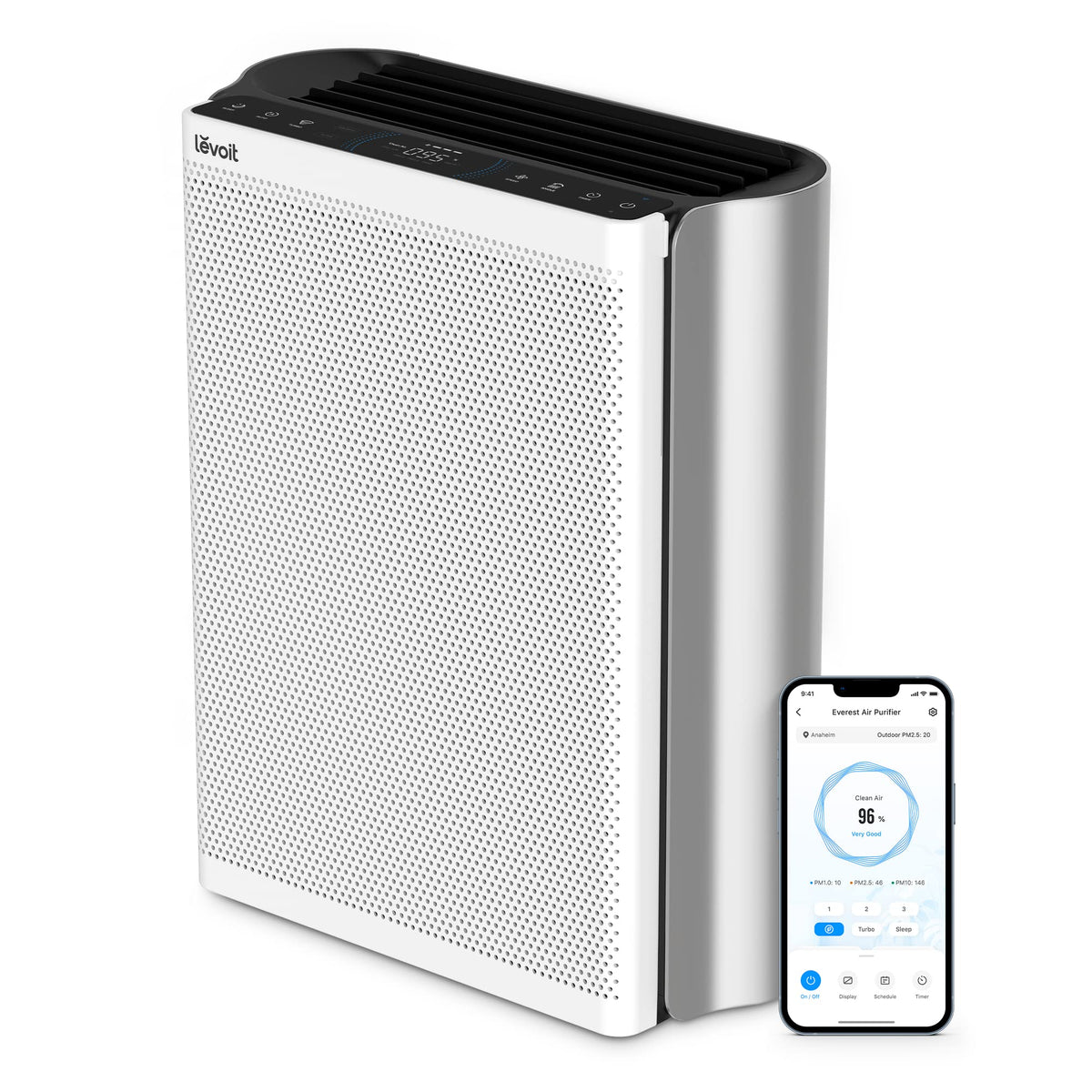 Levoit Smart Air Purifier for Large Room, Washable Pre-Filter EverestAir-P