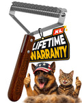 XL+ Undercoat Rake for Dogs & Cats, Dog Brush for Shedding, Dematting Comb