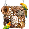 YUEMOOLIX Bird Foraging Toys Natural Bird Toys Conure Toys Parrot Shredding Hanging Toys for Small to Medium Birds Parakeet Cockatiel Conure Lovebird Budgie