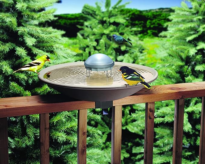 Allied Precision Bird Scene 8WW Solar Water Wiggler, 5 Inch, Gray