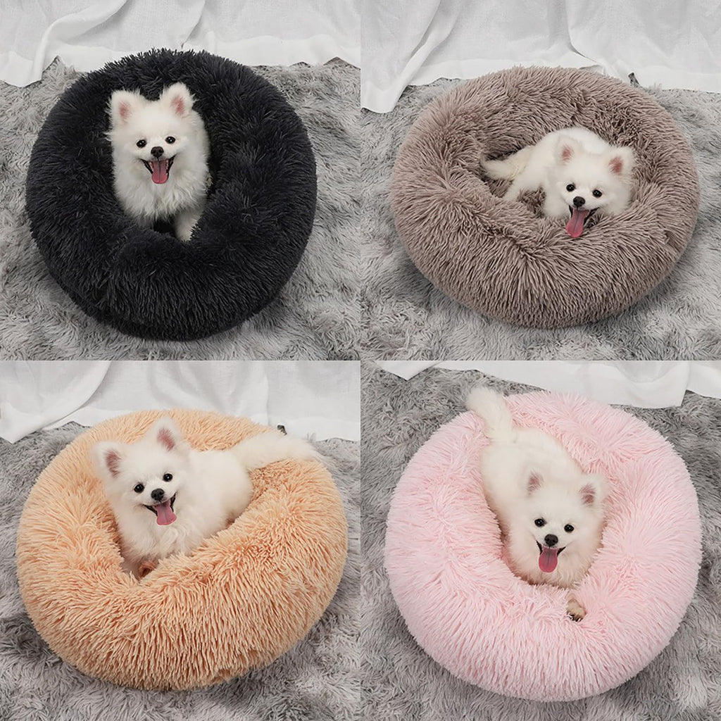 Cat Beds for Indoor Cats,20 Inch Dog Bed for Small Melium Large Dogs, Washable-Round Pet Bed for Puppy and Kitten with Slip-Resistant Bottom