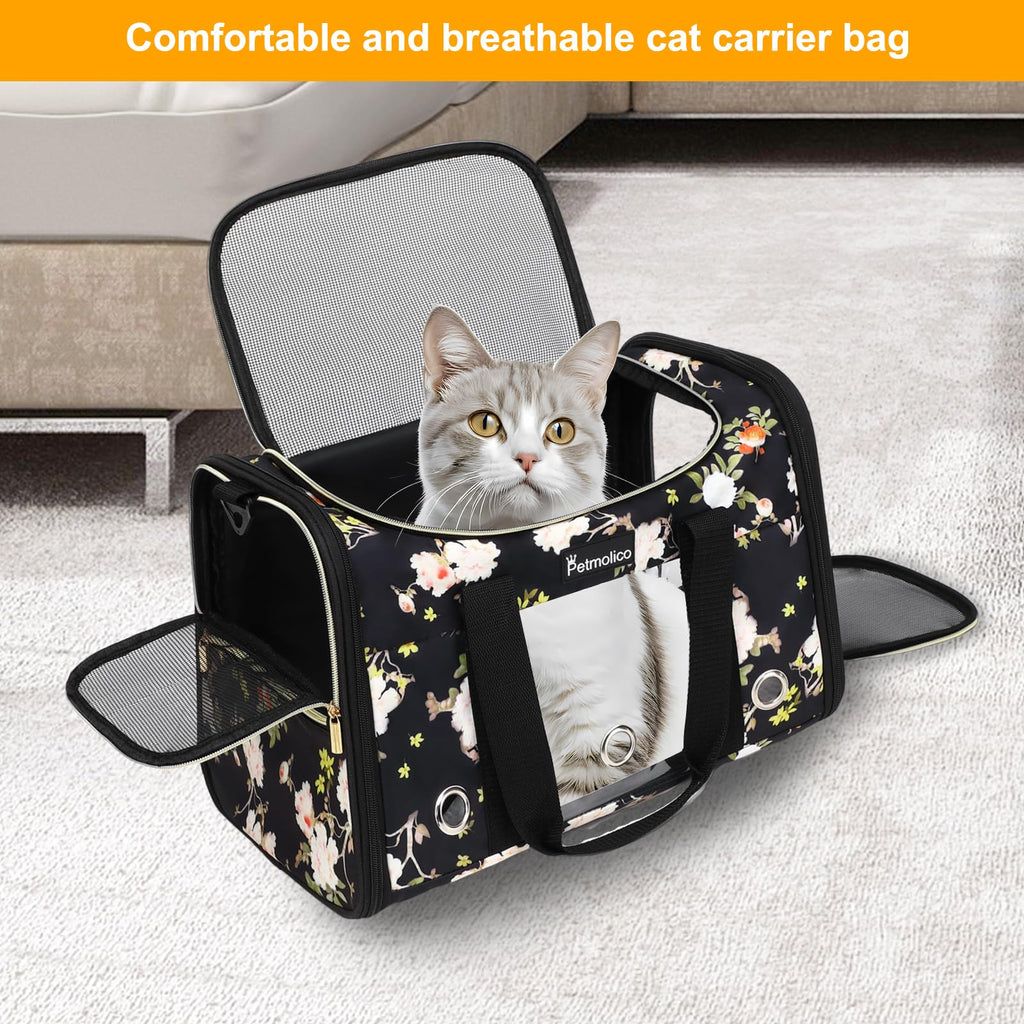 Petmolico Cat Carrier Soft-Sided Airline Approved, Medium, Mixed Yellow