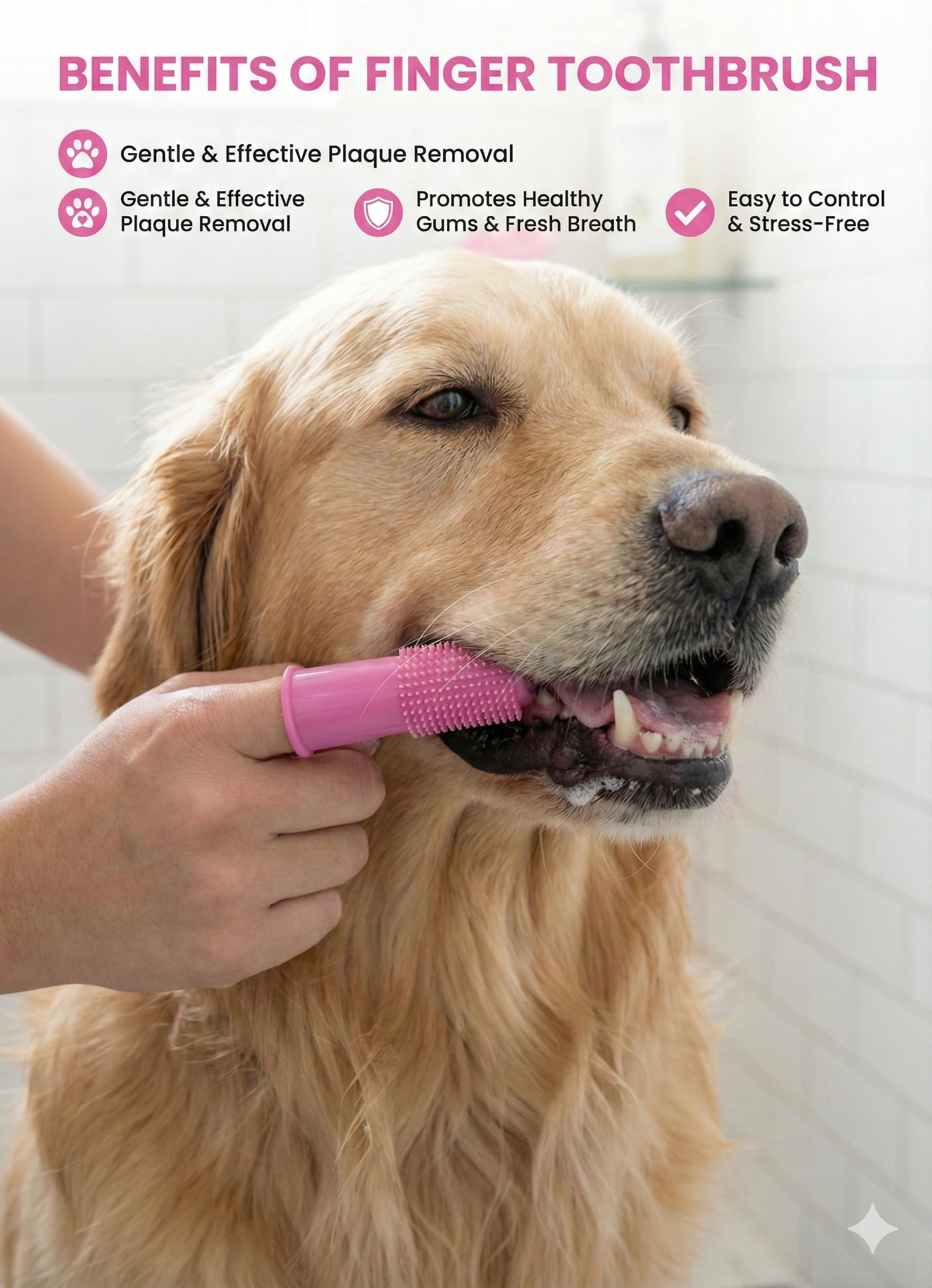 3-in-1 Stress-Free Dog Bathing Kit – Silicone Grooming Gloves, Suction Lick Mat, and Dental Brush – Complete Pet Spa Set for Anxious Dogs (Grey)