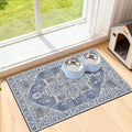 famibay Dog Food Mat, Absorbent Cat Dog Mats for Food and Water, No Stains Quick Dry Pet Cat Bowl Mats with Non Slip Backing, Boho Pet Feeding Mat for Floor Waterproof 16"x24"