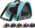 EliteField Deluxe Soft Pet Carrier (3 Year Warranty, Airline Approved), Multiple Sizes and Colors Available (18" L x 10" W x 11" H, Sky Blue+Gray)