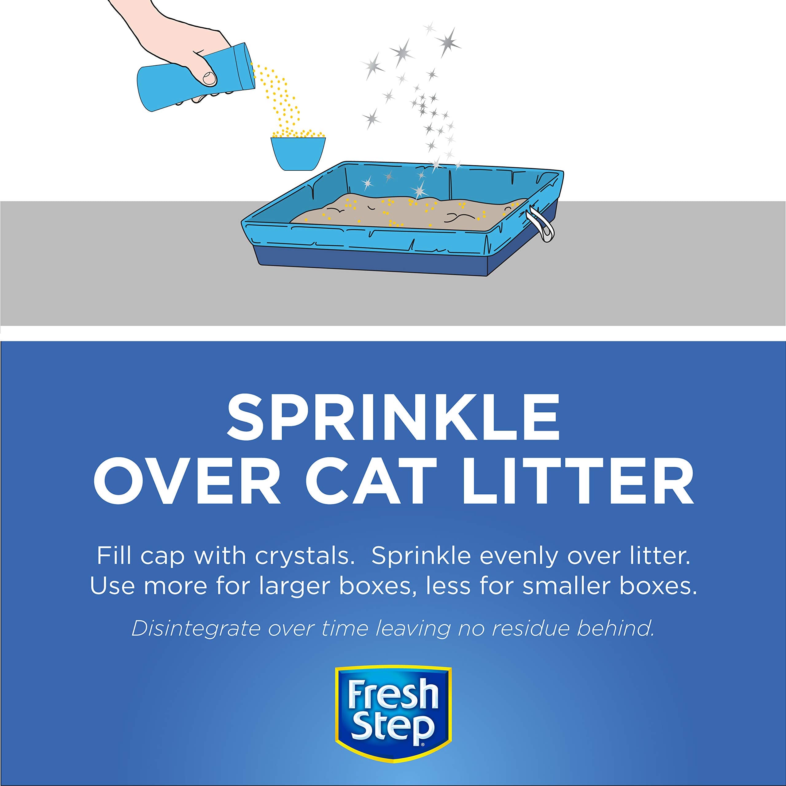 Fresh Step Cat Litter Crystals Deodorizer, Summer Breeze Scent, 70 Oz