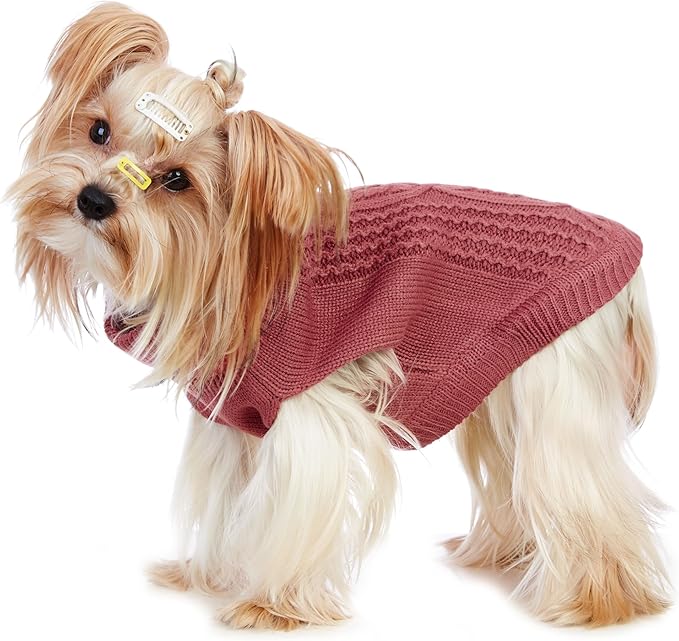 Stretchy Cat Sweater - 17 Colors & 6 Sizes | Snug Winter-Ready Knit for Boy/Girl Cats & Kittens(Maple Leaf Red, Small)
