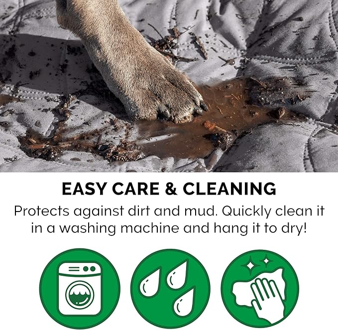 Furhaven Waterproof & Non-Slip Queen Size Mattress Cover Protector for Dogs & Cats, Washable, For Beds, Couches, & Car Seats - Quilted Twill Blanket Mattress Cover - Gray, Large/Queen Size