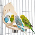 SMICEM Natural Wood Perch, Adjustable Cage Accessory & Toy, Tool-Free Design for Parakeets, Cockatiels, Lovebirds