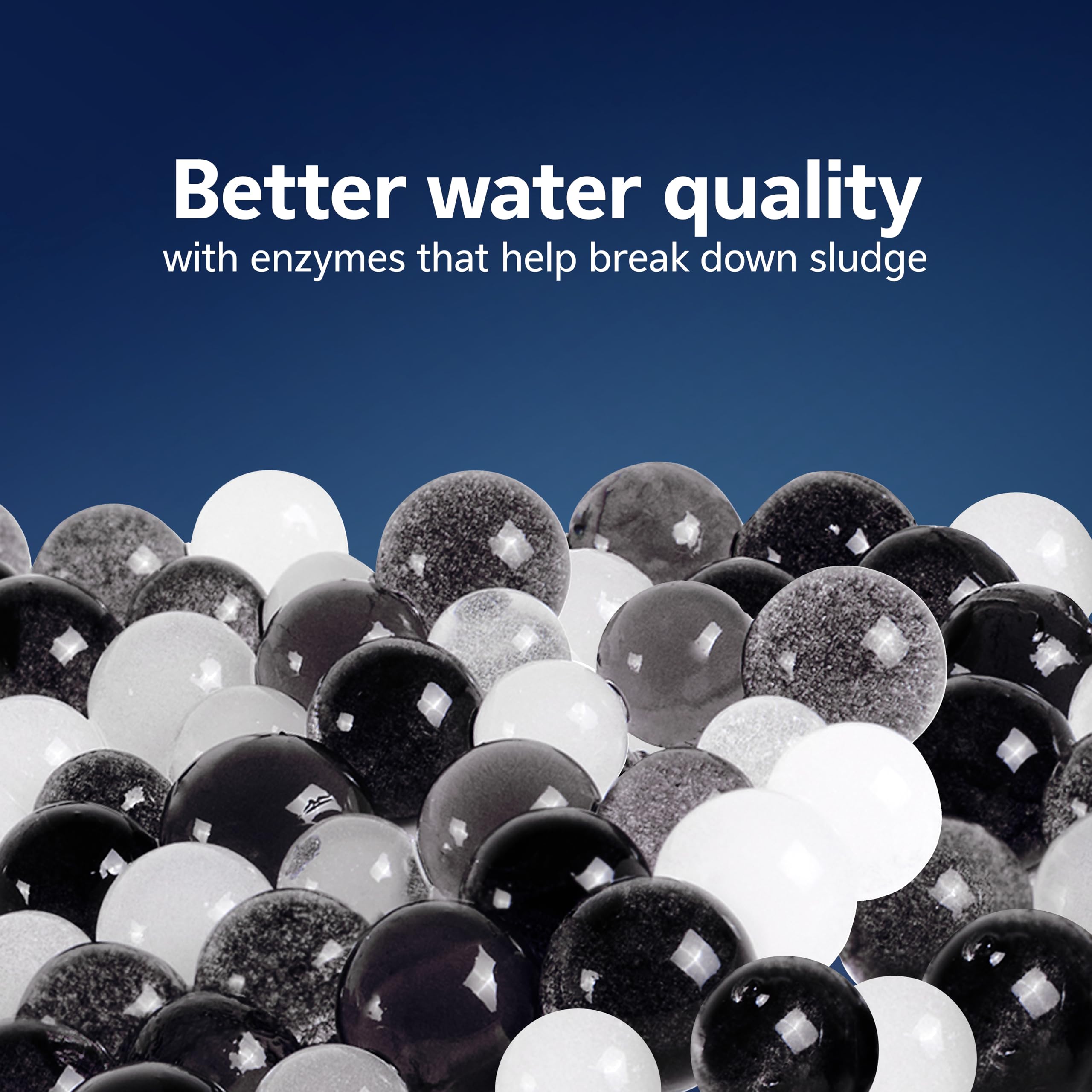 Aqueon PURE Betta Beads, Water Care for Unfiltered Aquariums, Maintains Clear Water and Helps Breakdown Organic Sludge, Black & White