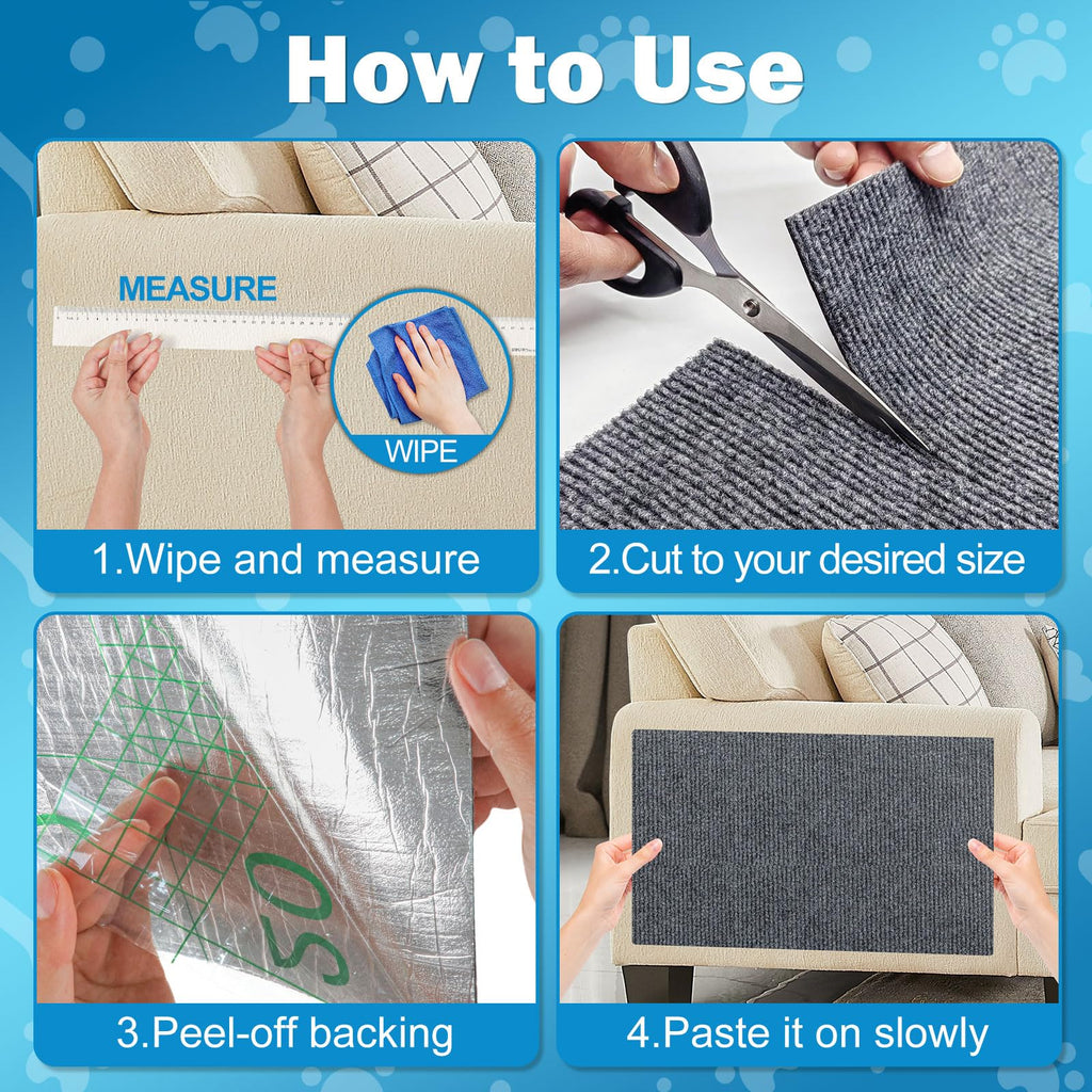 ENONCI 78.7x15.8 Cat Scratch Pad, Furniture Protector for Couch Corners