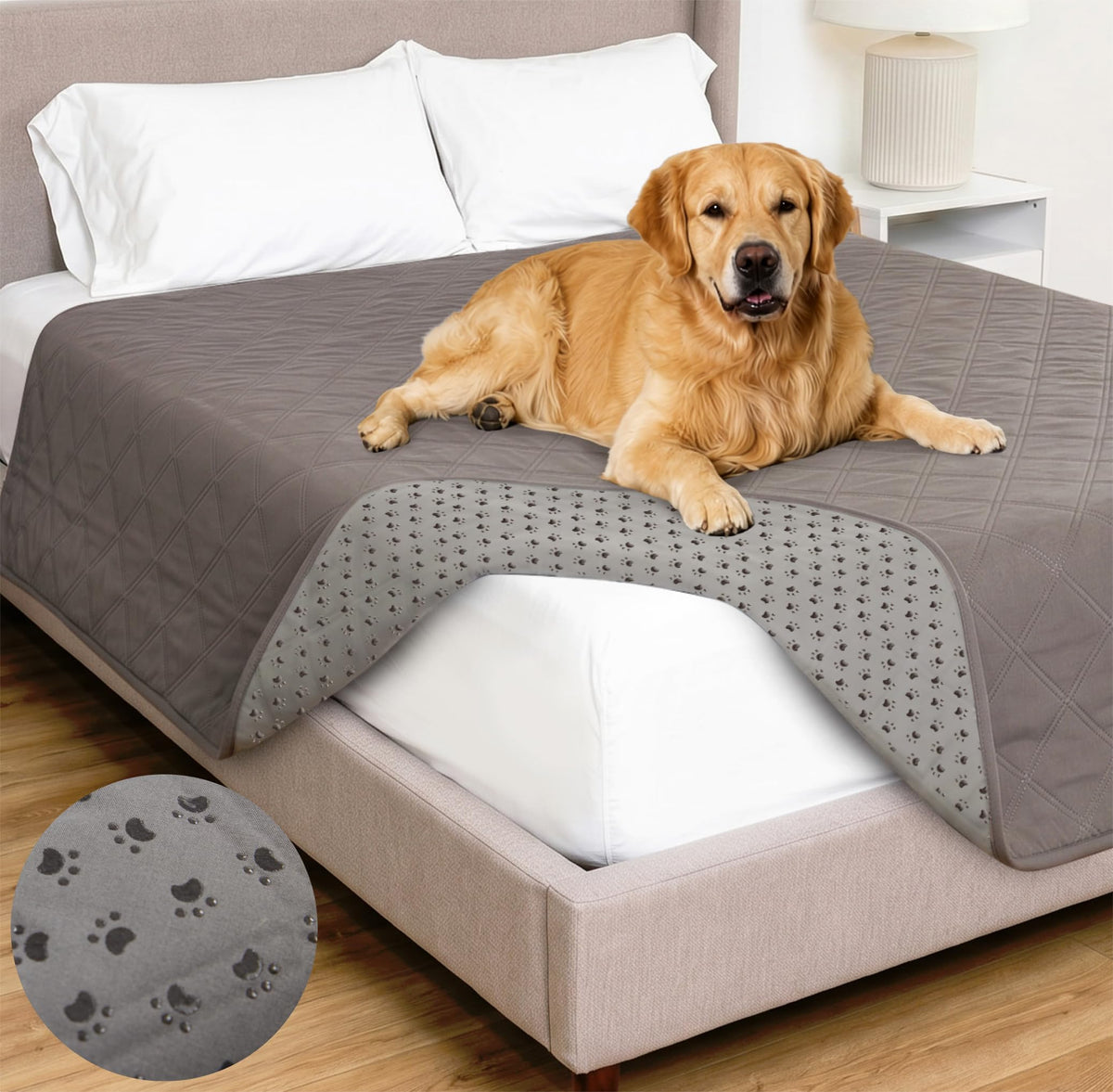 GORILLA GRIP® Waterproof Dog Blanket, Couch Cover for Dogs 82x102 Chocolate