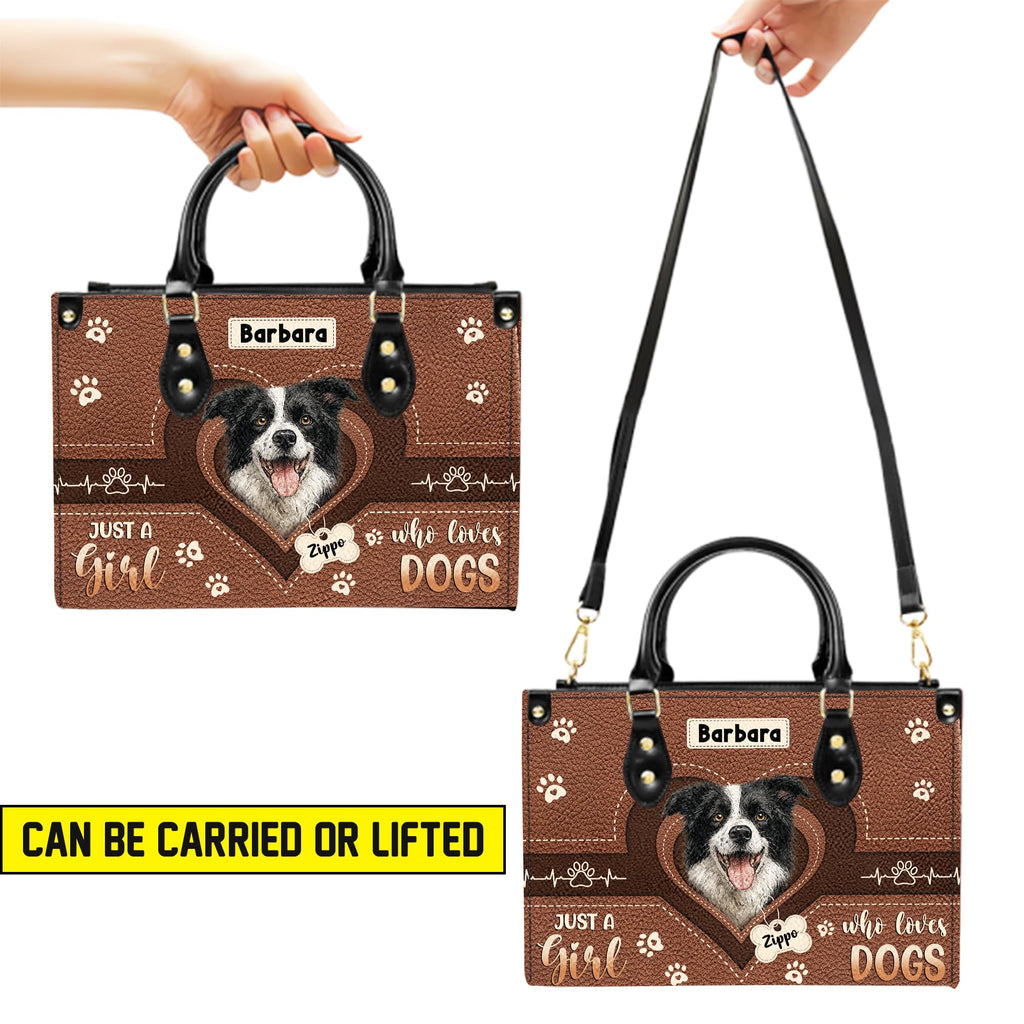 ENCYCOM Personalized Pet Mom Leather Handbag – Custom Name Dog Cat Photo Purse, Pet Lover Gifts for Women, Christmas (Style 5)