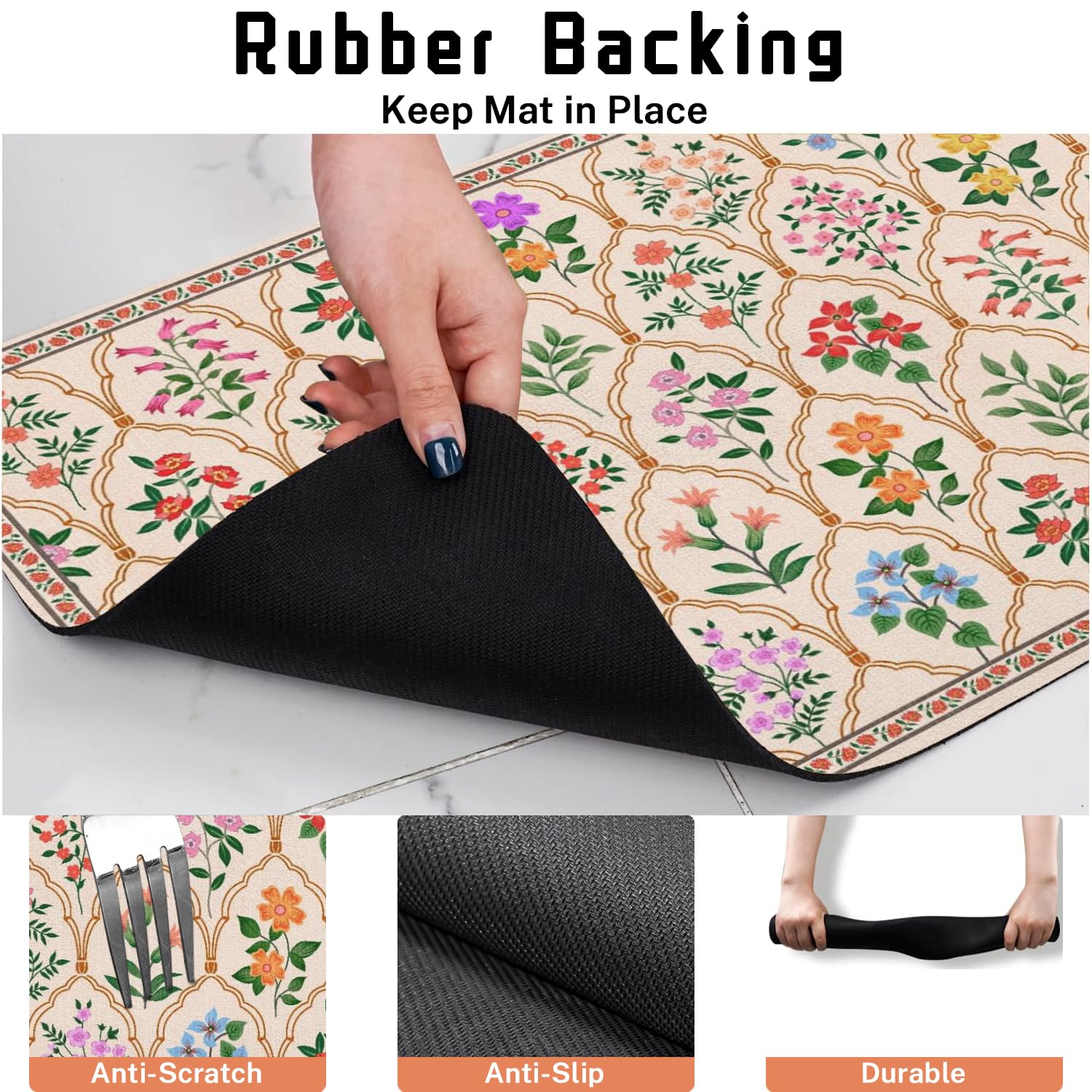 Absorbent Pet Dog Bowl Mat for Food and Water, Pet Cat Food Feeding Mat with Non Slip Rubber Backing, Dog Food Mats for Floors Waterproof, 24"x32"