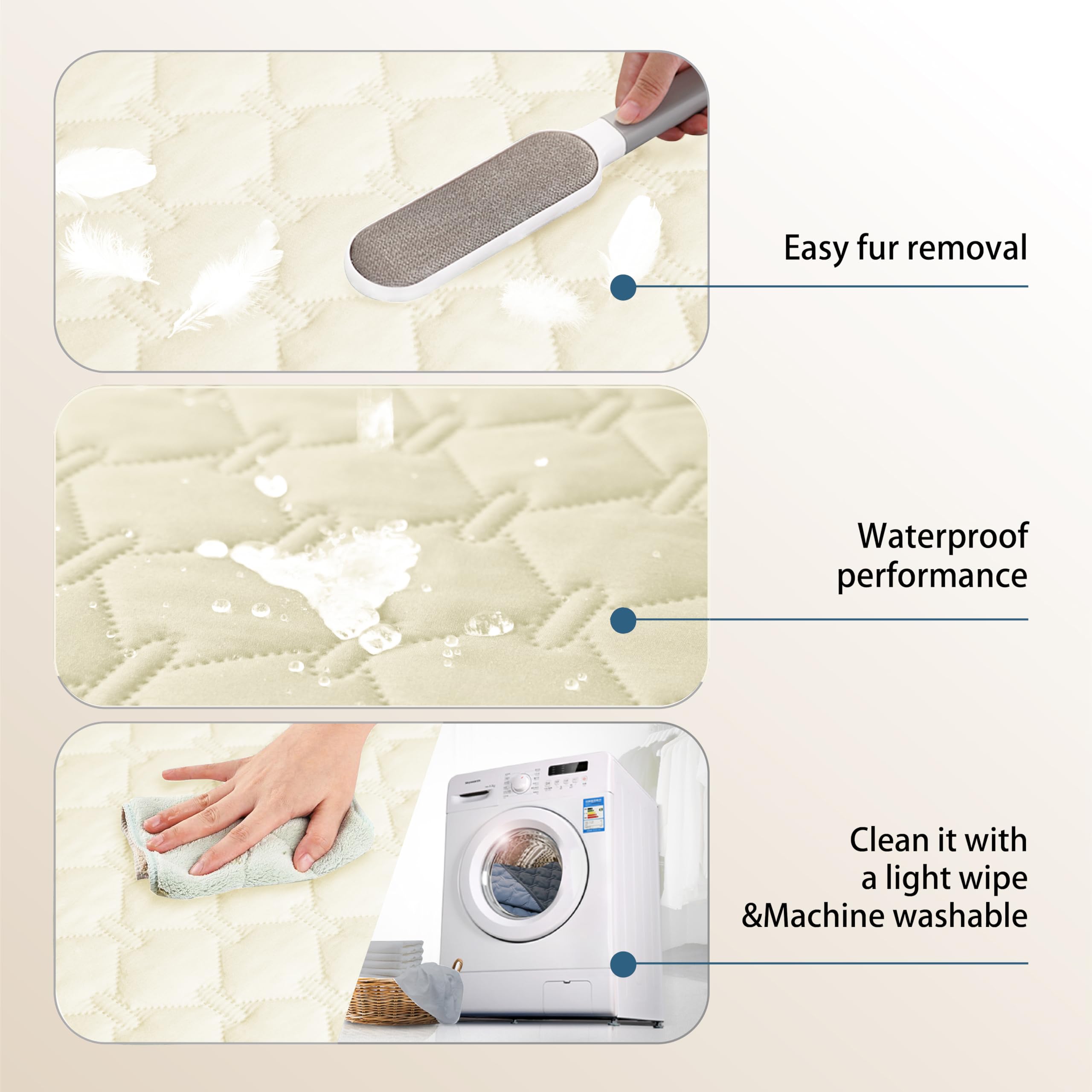 gogobunny Waterproof Dog Blankets for Large Dogs, Pet Bed Cover Breathable