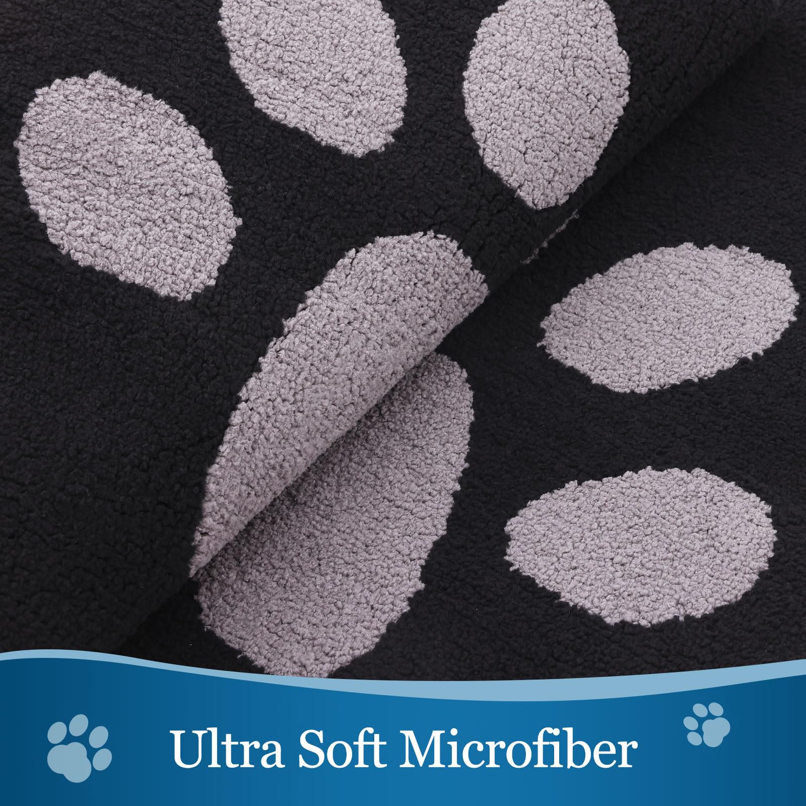 Buganda Dog Door Mat for Muddy Paws 40x32, Absorbent Doormat for Inside