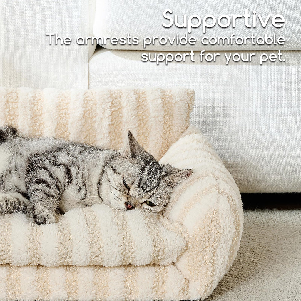 Hollypet Cat Bed Small Dog Orthopedic Couch Beds for Pets up to 13 lbs