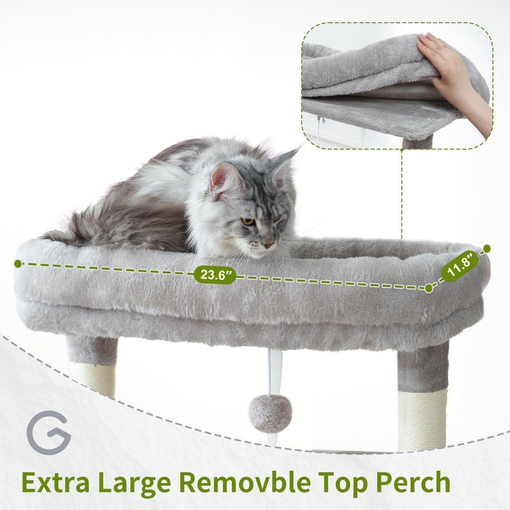 Gitelsnour Maine Coon Cat Tree, Heavy Duty Cat Tower for 20 lbs+, GCT033W