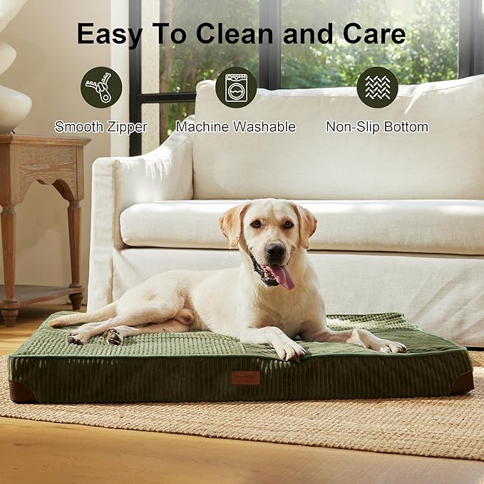 FUKUMARU X-Large Dog Bed, Thickened Waterproof Dog Mat with Washable Cover