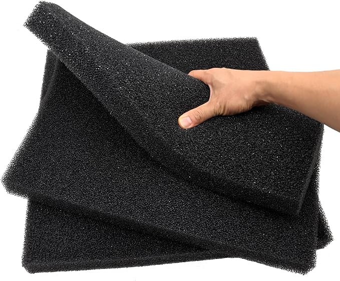 CKDFK Aquarium Filter Bio Sponge Pad, Foam Sponges Filter Media, Cut fit it Filter Accessories for Fish Tanks and Ponds (18"x18"x1.6" (20PPI) 2 Pack)