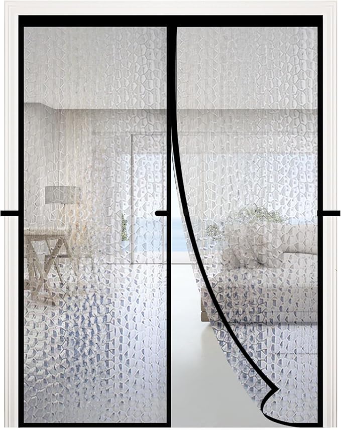 RELIANCER Magnetic Thermal Insulated Door Curtain,Waterproof EVA Door Cover,Fit Doors Size Up to 72"x82",Temperature Protection Insulated Doorway Curtain Partition,Patio Self-Closing Doors Net Screen