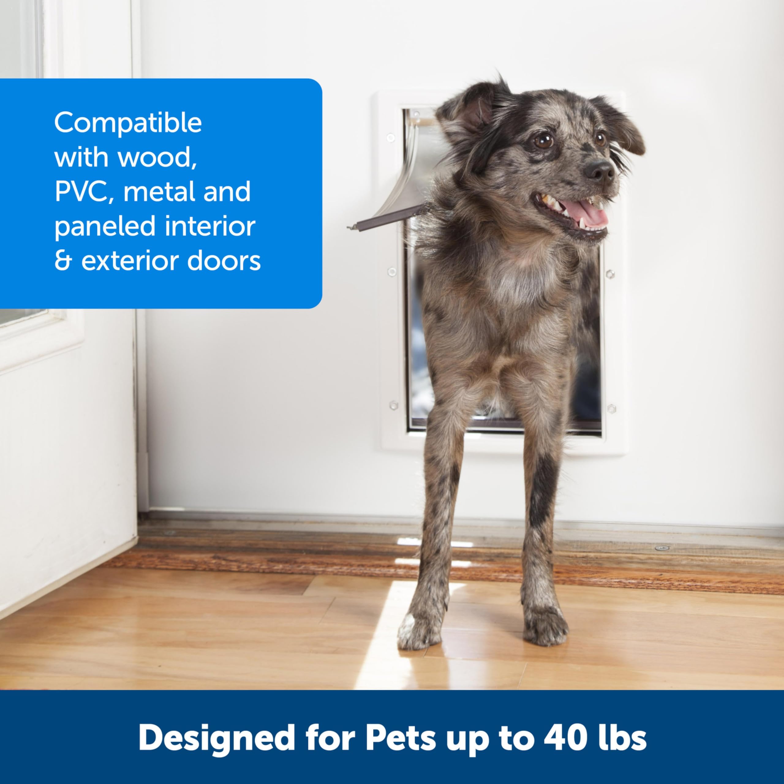 PetSafe Plastic Dog & Cat Door, Pets Up to 40 lb, Paintable, Medium