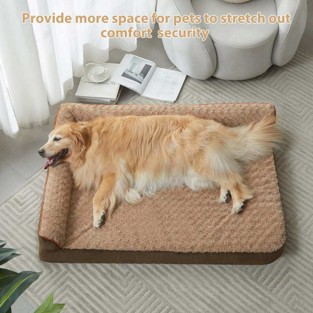 BFPETHOME Orthopedic Washable Dog Bed, Sleeping Couch for Large Senior Dogs