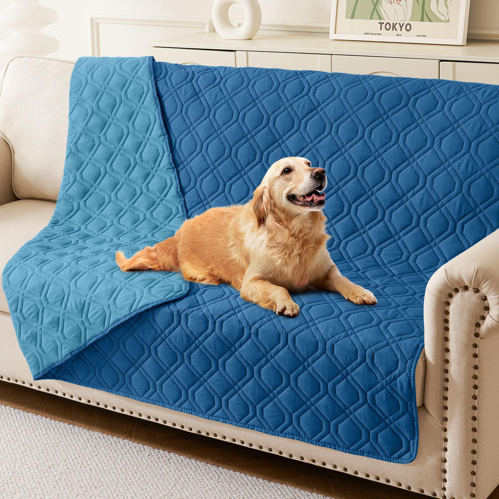 hyha Waterproof Dog Bed Blanket - Soft Pet Blanket & Sofa Cover for Dogs