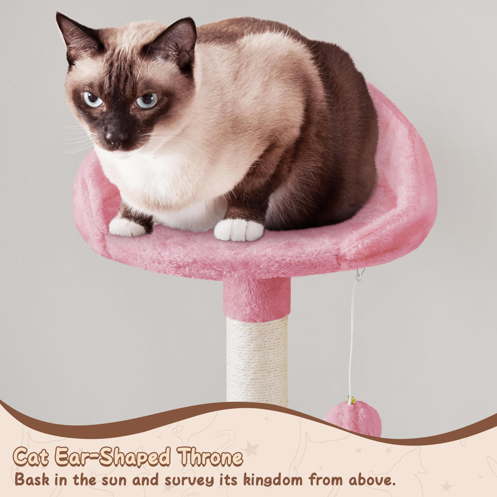 Yaheetech 63.5″ H Cat Tree, Multi Level Cat Tree Condo with Basket Hammock Scratching Post, Cat Furniture for Indoor Cats