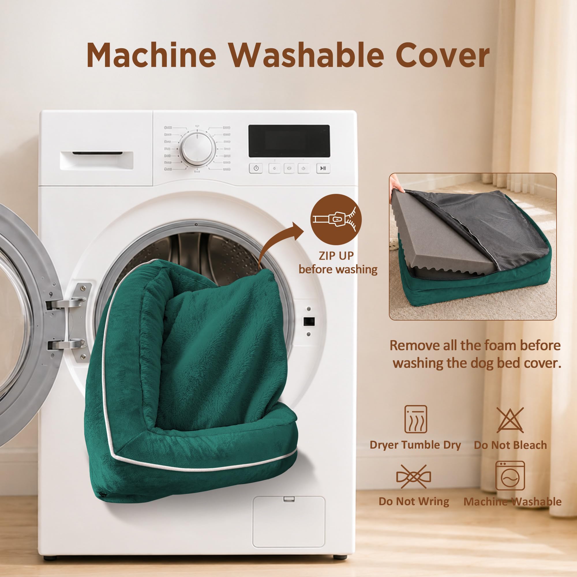 Comfort Expression Waterproof Orthopedic Dog Bed for Medium Size Dog