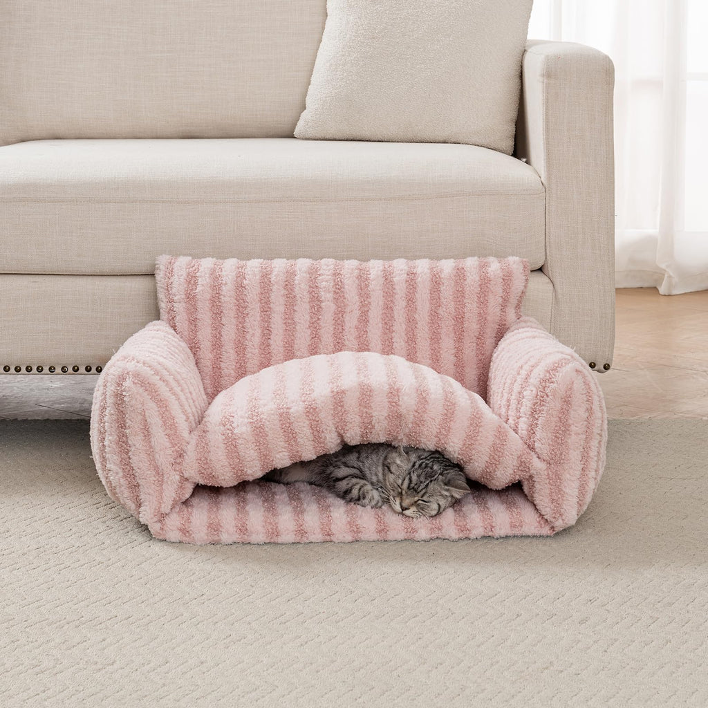 Hollypet Cat Bed Small Dog Orthopedic Couch Beds for Pets up to 20 lbs