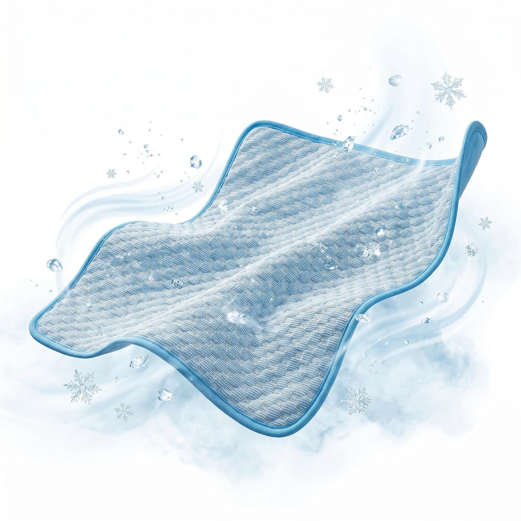 Dog Cooling Mat for cats Small Pets, Gel Free Ice Silk Self Cooling Pad